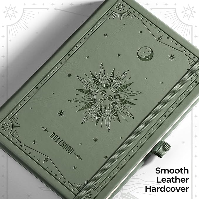 EMSHOI Blank Journal Notebook, 320 Pages, A5 Size | Leather Hardcover, 100 GSM - Image 4