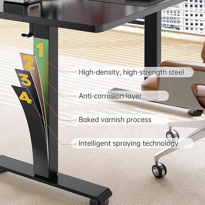Veken 63×27.6 Inch Large Electric Standing Desk, Gaming Table, Suit students - Image 7
