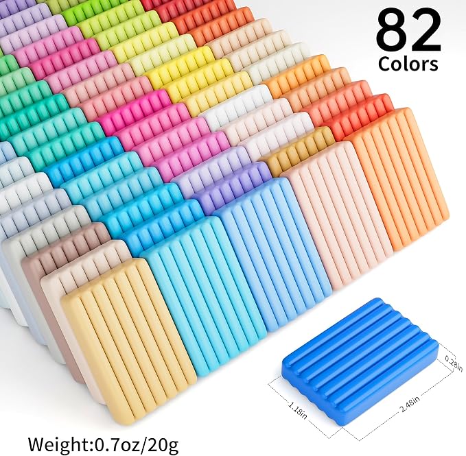 Aestd-ST Polymer Clay 82 Colors, Oven Bake Modeling Clay - Image 2