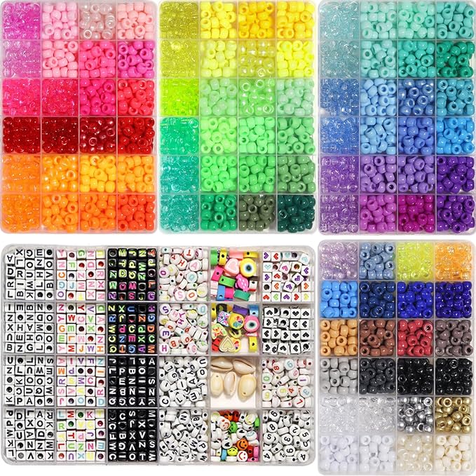 JULIMAIDONG 11500Pcs Pony Beads, Beads - Image 5