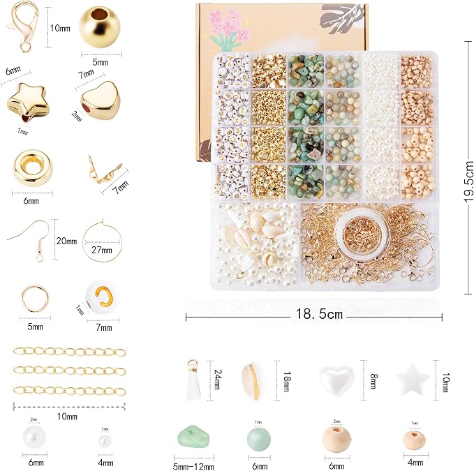 Xylise Jewelry Making Supplies Kit Natural Stone Beads - Image 3