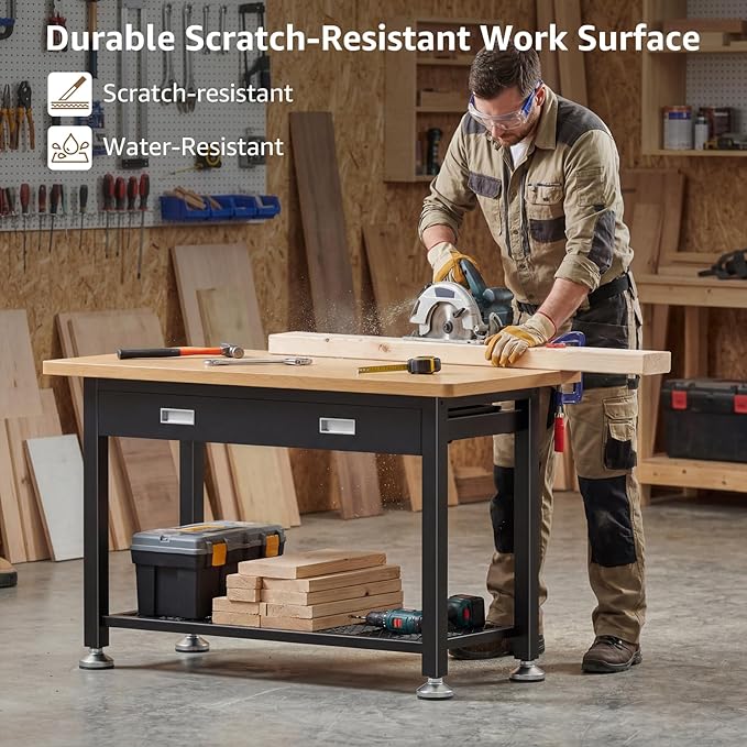 39" Heavy Duty Work Bench With Drawer and Storage - Image 3