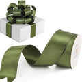 HUIHUANG Moss Green Satin Wired Ribbon 1-1/2 inch Moss Wire Edge Ribbon by HUIHUANG