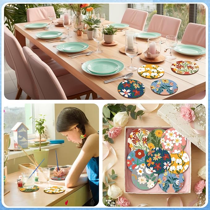 Reallnaive 8 Pcs Flower Paint by Numbers Kit - Image 6