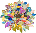 500g/1.1lb Leaf-Shaped Ceramic Mosaic Tiles, Ceramic Mosaic Pieces by Unknown