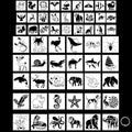 60 Pieces Animal Stencils for Painting, 3 & 5 Inch Reusable 60 Animal Designs by WSICSE