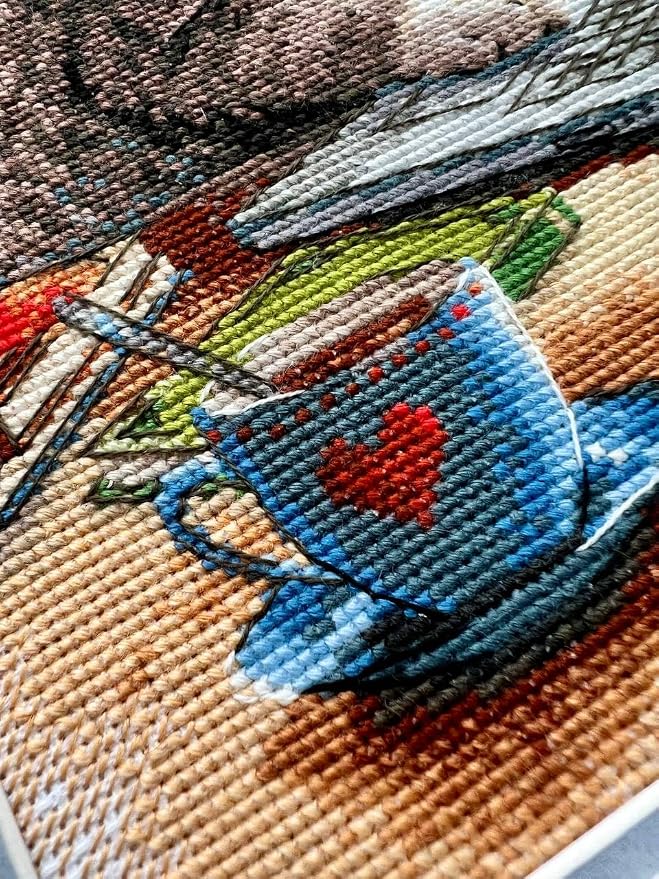 RIOLIS - Writer of Meowmoirs 2263, Cats Cross Stitch Kits 8¼"x11¾, Cross Stitch - Image 7