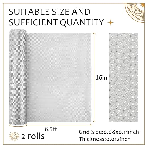UNIFAMILY 2 Rolls Sculpting Wire Mesh, 6.5FT x 16IN Aluminum Wire Mesh - Image 2