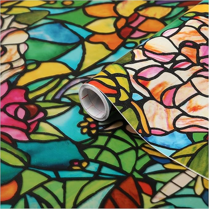 d-c-fix 346-0647 Self-Adhesive Privacy Glass Window Film, Spring Chapel/Tulia by d-c-fix