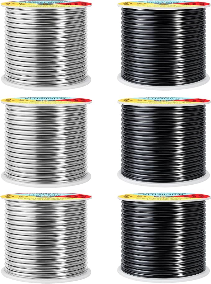 Mandala Crafts 10 Gauge Silver Tone Black Anodized Aluminum Craft Wire | 120 FT - Image 2