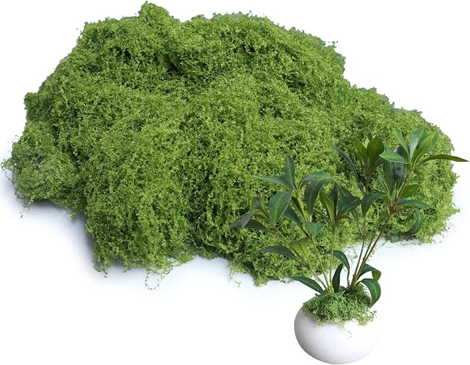 12.7oz Light Green Fake Moss Artificial Floral Moss Greenery Faux Plant by Forlaoers
