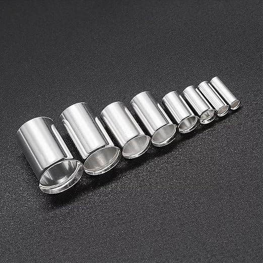 50Pcs Wire Ferrules Kit AWG 1/0 Tinned Copper Crimp Connector Non Insulated Electrical Cable Pin Cord End Terminal Assortment Kit for Electric Connectors (EN50-20