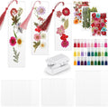 Fuyoooo 176 Pcs Pressed Flowers Bookmark Making Kit, DIY Bookmark Laminating by Liraitoya