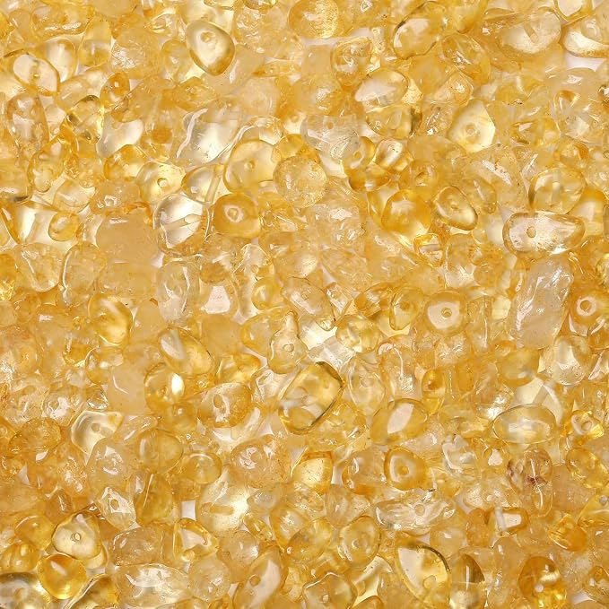 LAIDANLA Citrine 400pcs Natural Chip Stone Beads 5-8mm Healing Crystal by LAIDANLA