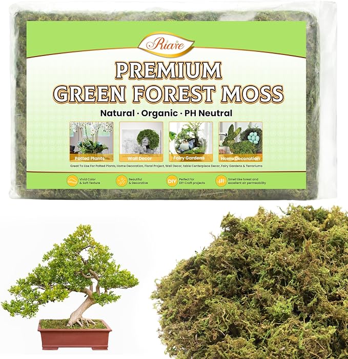 Riare 7OZ Natural Moss Artificial Fake Moss Alternative by Riare