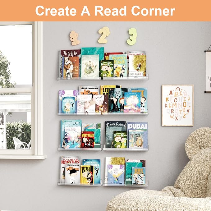 upsimples 10 Pcs 15" Acrylic Shelves - Image 6