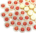 12mm 150pcs Orange Red Sew on Rhinestones, Crystals Glass Gems by Unknown