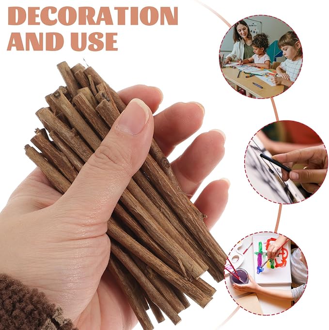 Tinksky 10CM Long 0.3-0.5CM in Diameter Wood Log Sticks - Image 7