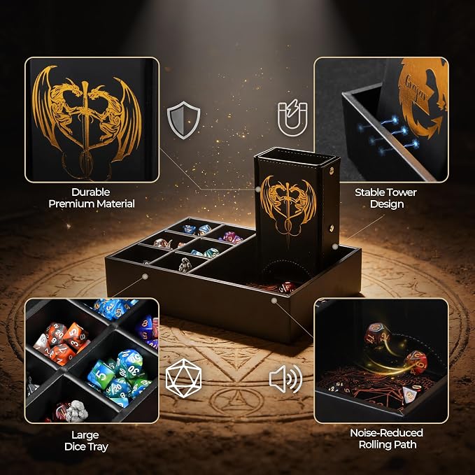 Grajar DND Dice Tray and Dice Tower - Image 6