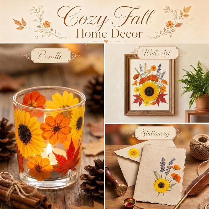 15 Types Fall Dried Pressed Flowers - Image 5