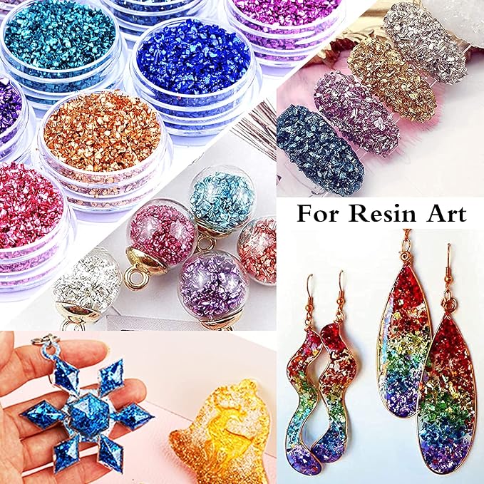12 Box Crushed Glass Craft Glitter Fine - Image 5
