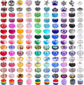 210 Pieces Assorted European Craft Beads Large Hole Lampwork Spacer Beads by AIPRIDY