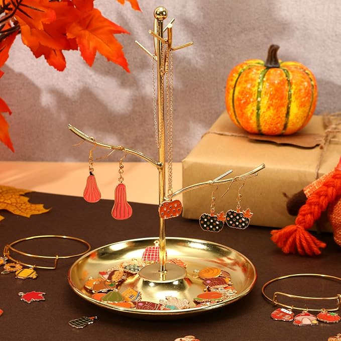 SANNIX 350pc Fall Charms, Thanksgiving Enamel Pumpkin Maple Leaf Turkey Autumn - Image 3