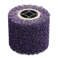 Rocaris 36 Grit Abrasive Drawing Wheel Drum, 4.5"×4" Wire Drawing Polishing Burnishing Wheels, Buffing Wheels for Wood Metal Surface Polishing, Purple