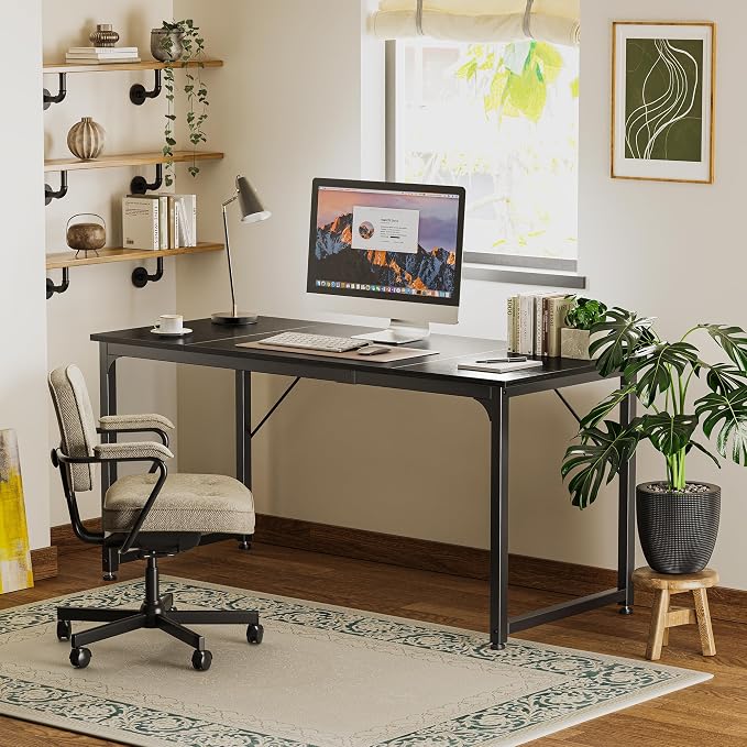 Huuger Modern Simple Office Desk, 63 Inch, Gaming & Writing Desk - Image 7