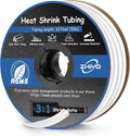 Heat Shrink Tubing 1/4 Inch, 3:1 Ratio Wires Heat Shrink Tube, Dual Wall Adhesive-Lined Waterproof Shrink Wrap Tubing, 33FT White Industrial and Marine Grade Heat Shrink Wrap