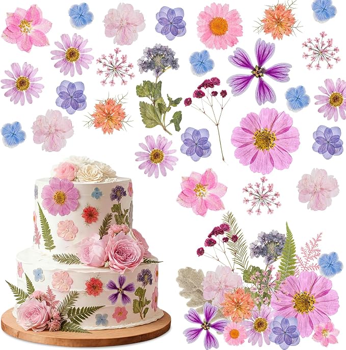 96 Pcs Natural Dried Pressed Flowers by Unknown