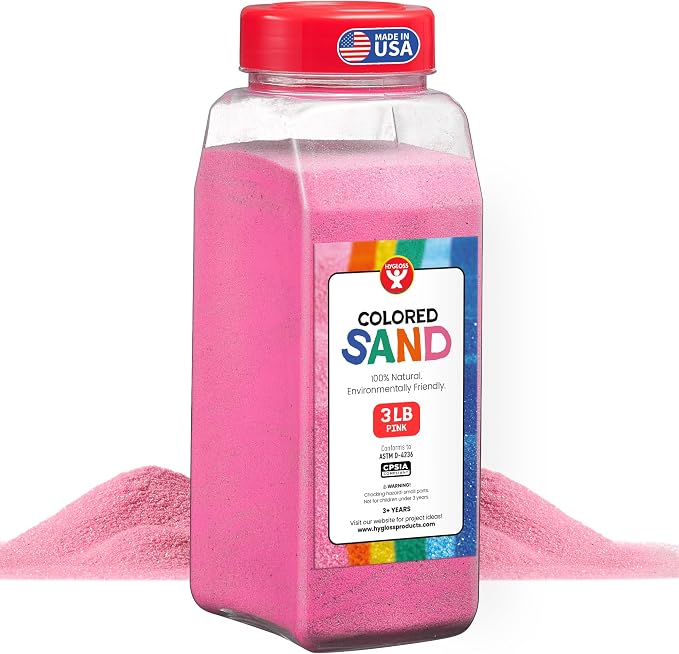 Hygloss Colored Sand for Crafts – 3 lb Bottle by HyglossProductsInc