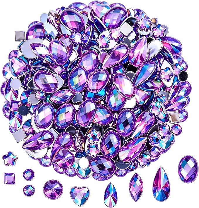 1000 Pcs Crystal AB Colorful Jewels Gems by KDCQAH