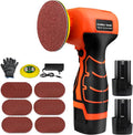 16.8V Cordless Electric Sander with 36PCS Sandpapers, 3500 RPM, 2Pcs 3.0Ah Batteries, Lightweight & Compact Design for Wood, Metal, Paint Removal, and DIY Projects