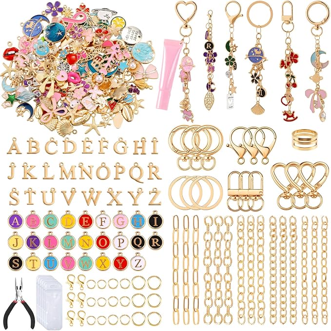 BESARME 900PCS Lip Gloss Keychain Making Kit by BESARME