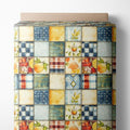 Patchwork Cotton Fabric Panel 61 x 36.6 Inches, Lemon Fruit Quilt Style Pattern by FabricsTown
