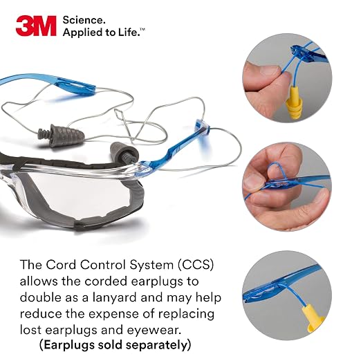 3M Safety Glasses, Virtua CCS, ANSI Z87, Corded Ear Plug Control System - Image 5