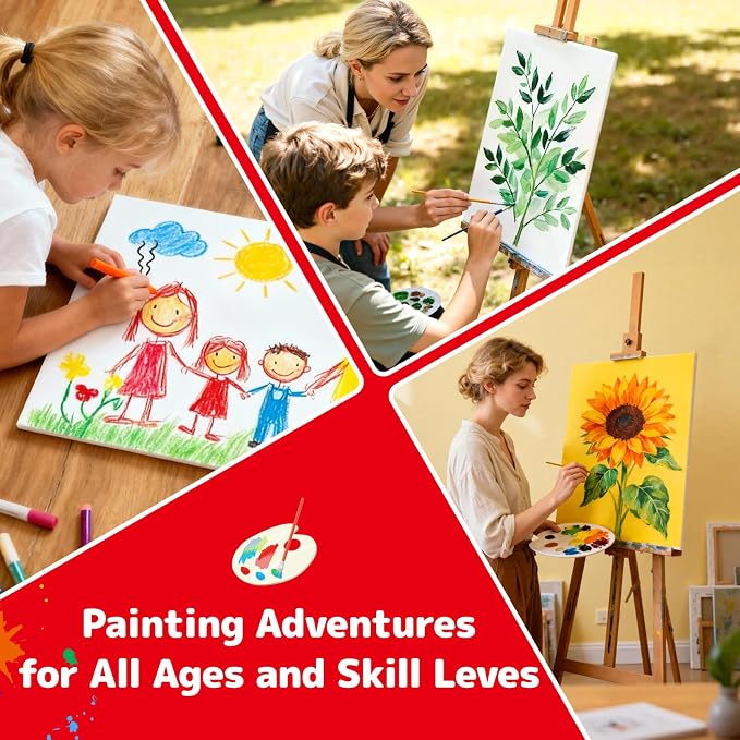 Simetufy 32 Pack 12x16 inch Large Flat Canvas Boards - Image 6
