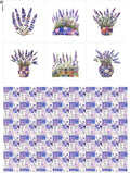 Lavender Patchwork Cotton Fabric Panel – 6 Designs + Bonus Sheet 29.5×19.6 inch by FabricsTown