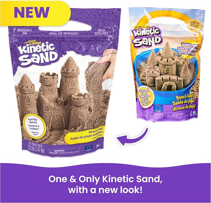 Kinetic Sand 3.25lb Beach Sand Amazon Exclusive, Sensory Toys, Ages 3+ - Image 6