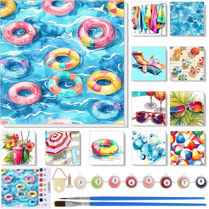 Nezyo 12 Sets Paint by Numbers Kit by Nezyo