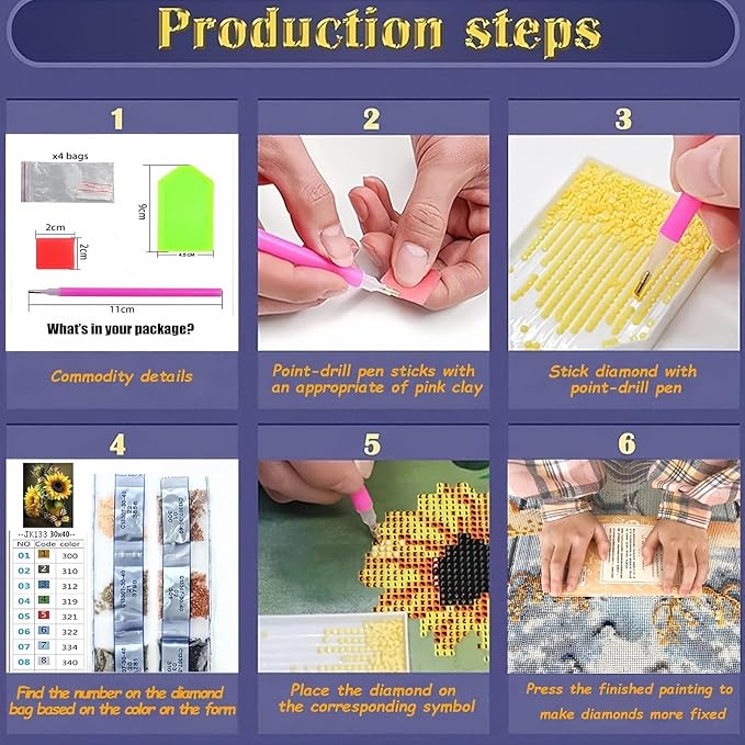 Acelii 4PCS 5D Diamond Art Kits - Image 7