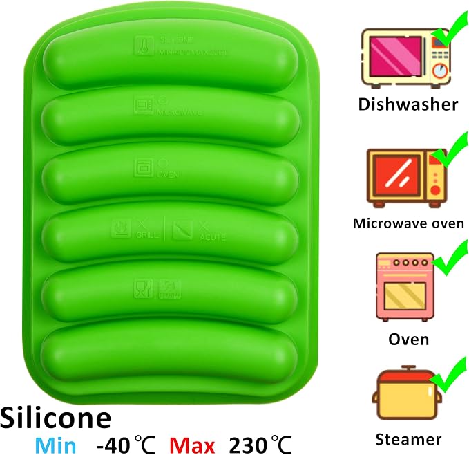 Kare & Kind 2x Silicone Sausage Molds - Image 3