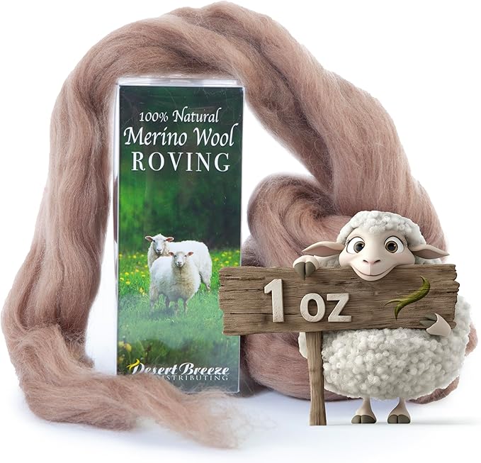 100% Natural Merino Wool Roving by DesertBreezeDistributing