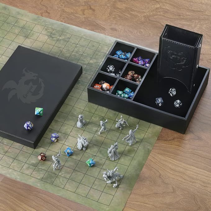 Grajar 3 in 1 Dice Tray with Lid, Portable Dice Box Storage, DND Dice Holder - Image 7