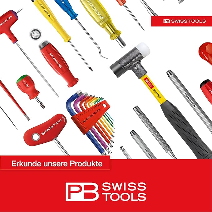 PB SWISS TOOLS Allen Key Set PB 212.LH-10 | 100% Swiss Made | 9-Piece Long Hex Key Set Size 1.5-10 mm for Screwdriving Work in Industry and Handcraft