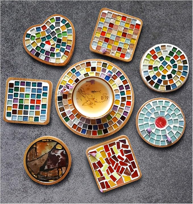 Mosaic Tiles Squares Dark Green Crystal Mosaic Glass Tile - Image 4
