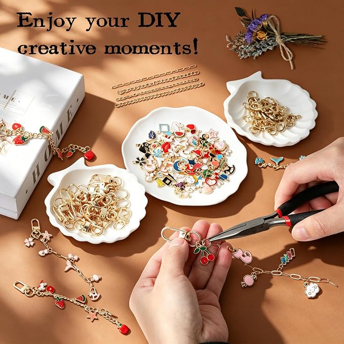 SUTROMA 423Pcs Lip Gloss Charms Keychain Kit - Image 5