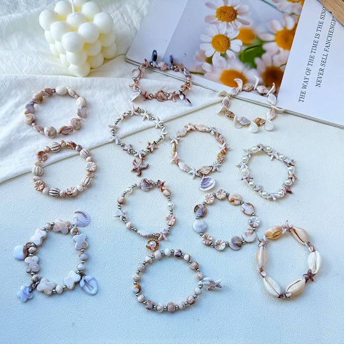 610Pcs Ocean Beads for Bracelets Making Kit, Shell Beads for Jewelry Making - Image 3