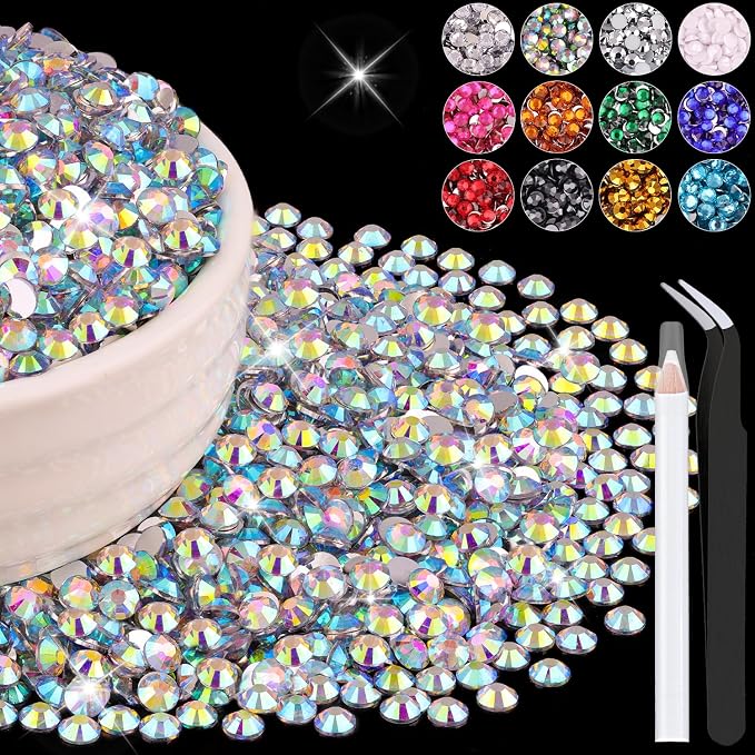 6000PCS 4mm Resin Rhinestones Bulk by BELLEBOOST